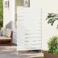 vidaXL Οθόνη Ιδιωτικότητας 100 x 50 x 180 εκ. Ατσάλι Λευκό