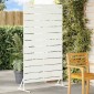 vidaXL Οθόνη Ιδιωτικότητας 100 x 50 x 180 εκ. Ατσάλι Λευκό
