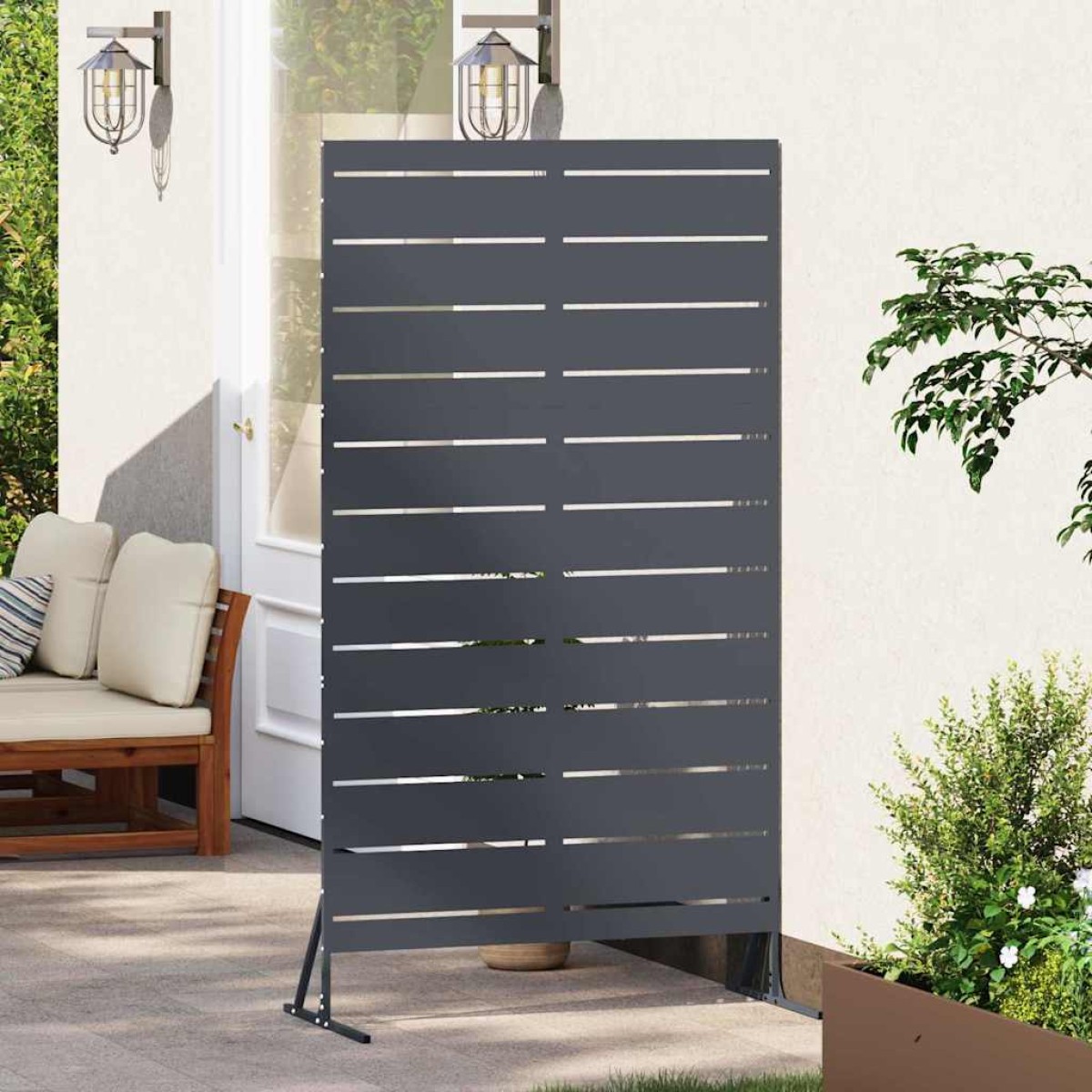 vidaXL Οθόνη Ιδιωτικότητας 100 x 50 x 180 εκ. Ατσάλι Ανθρακί