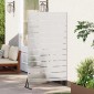 vidaXL Οθόνη Ιδιωτικότητας 100 x 50 x 180 εκ. Ανοξείδωτο Ατσάλι Ασημί
