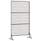 vidaXL Οθόνη Ιδιωτικότητας 100 x 50 x 180 εκ. Ανοξείδωτο Ατσάλι Ασημί