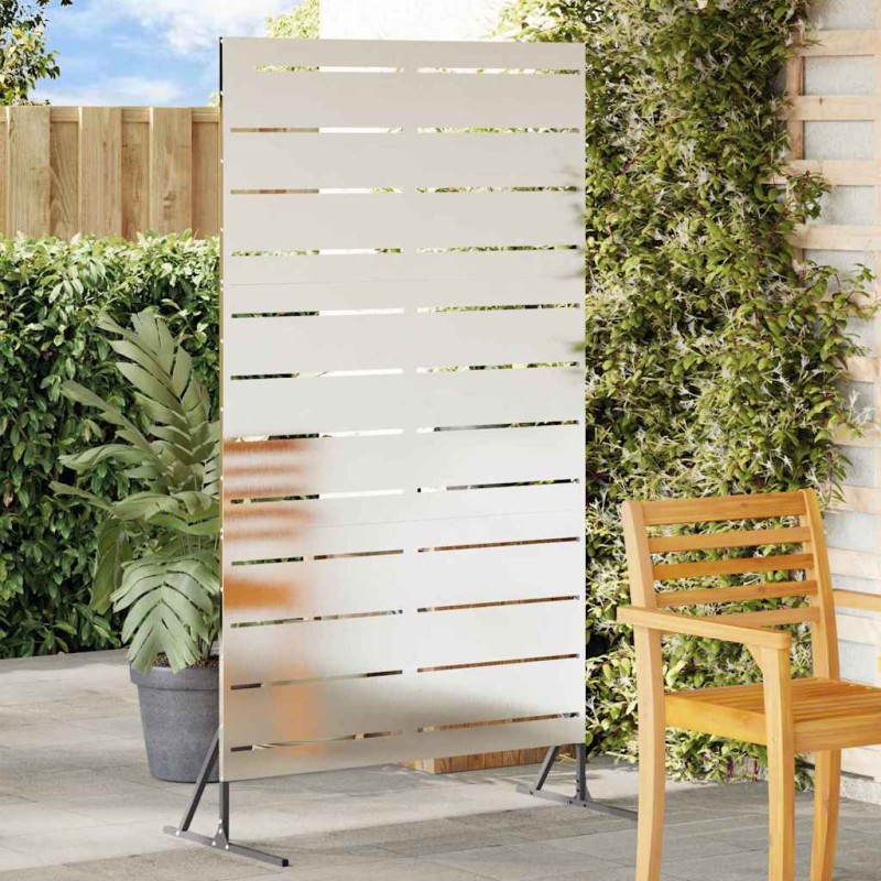 vidaXL Οθόνη Ιδιωτικότητας 100 x 50 x 180 εκ. Ανοξείδωτο Ατσάλι Ασημί
