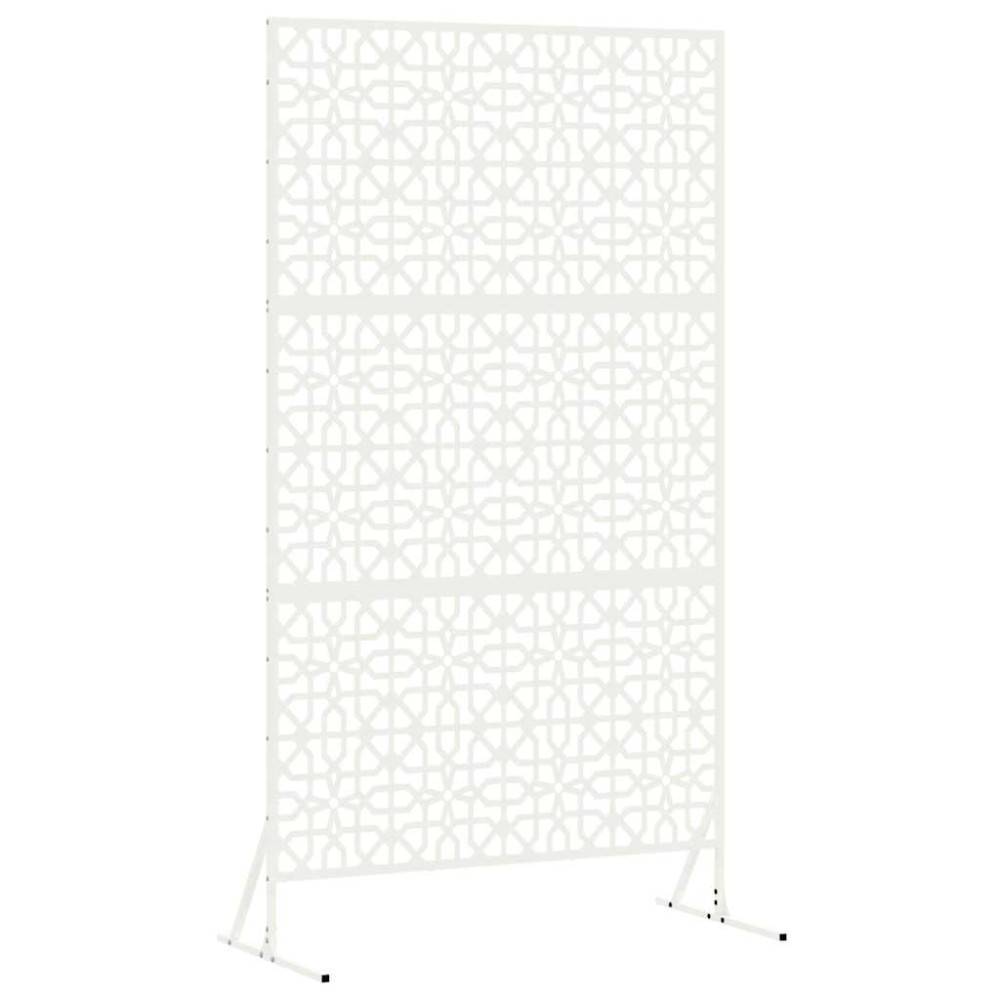 vidaXL Οθόνη Ιδιωτικότητας 100 x 50 x 180 εκ. Ατσάλι Λευκό
