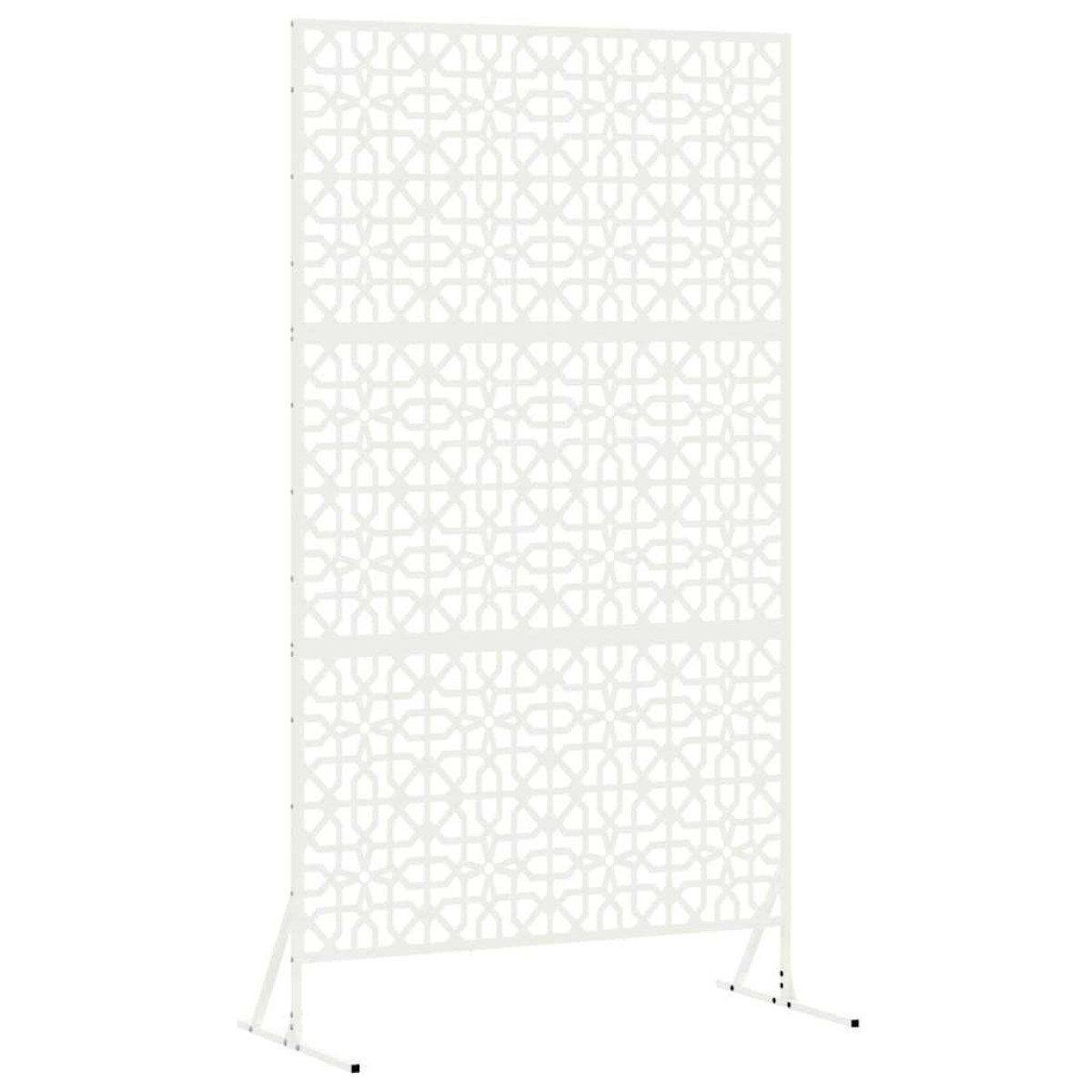 vidaXL Οθόνη Ιδιωτικότητας 100 x 50 x 180 εκ. Ατσάλι Λευκό