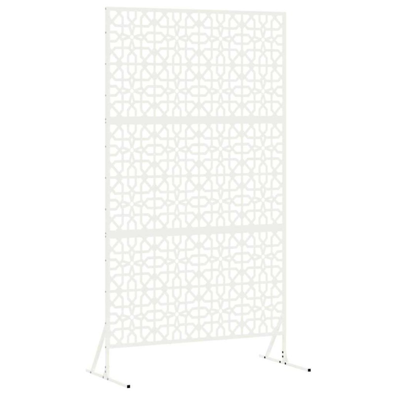 vidaXL Οθόνη Ιδιωτικότητας 100 x 50 x 180 εκ. Ατσάλι Λευκό