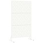 vidaXL Οθόνη Ιδιωτικότητας 100 x 50 x 180 εκ. Ατσάλι Λευκό