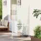 vidaXL Οθόνη Ιδιωτικότητας 100 x 50 x 180 εκ. Ατσάλι Λευκό