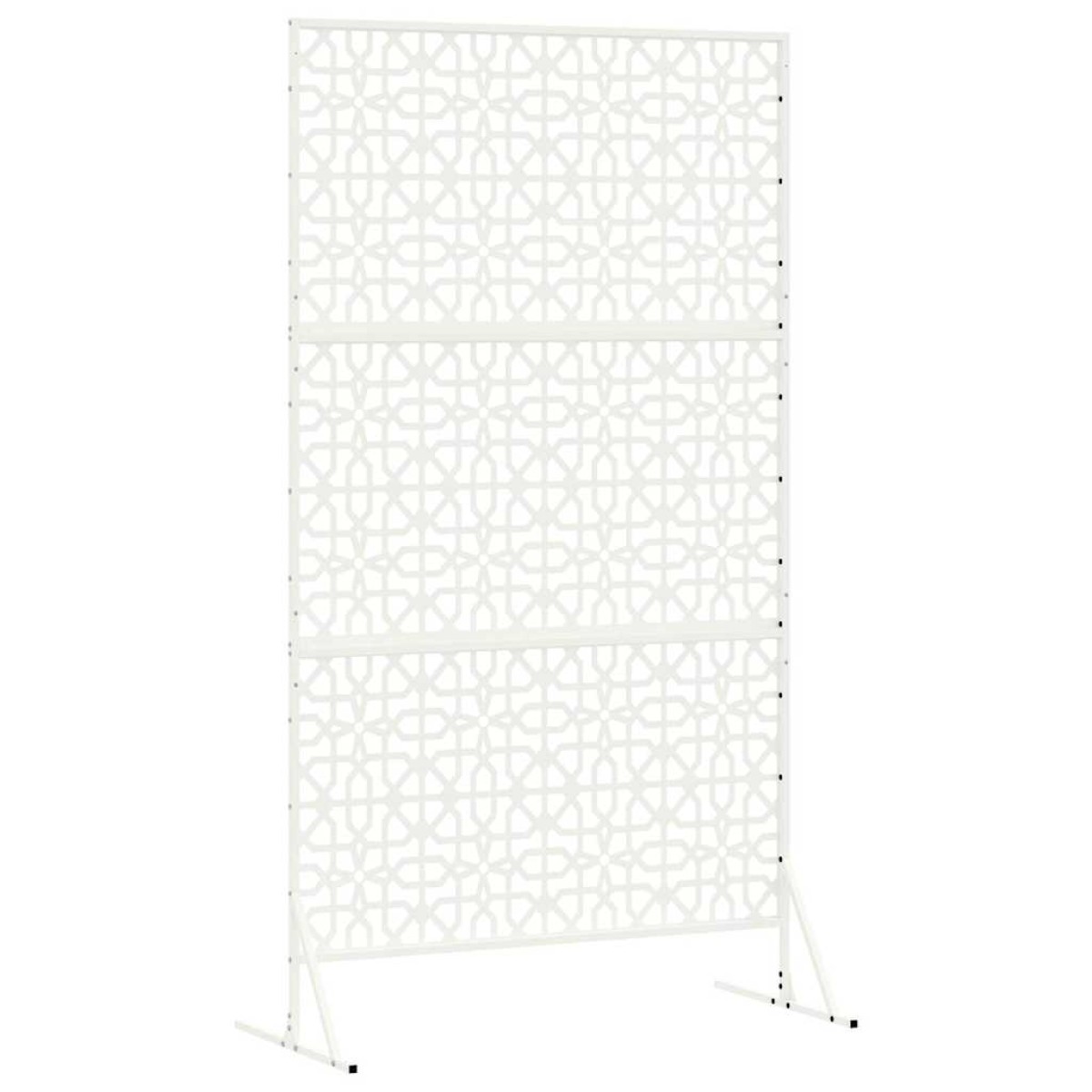 vidaXL Οθόνη Ιδιωτικότητας 100 x 50 x 180 εκ. Ατσάλι Λευκό