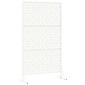 vidaXL Οθόνη Ιδιωτικότητας 100 x 50 x 180 εκ. Ατσάλι Λευκό