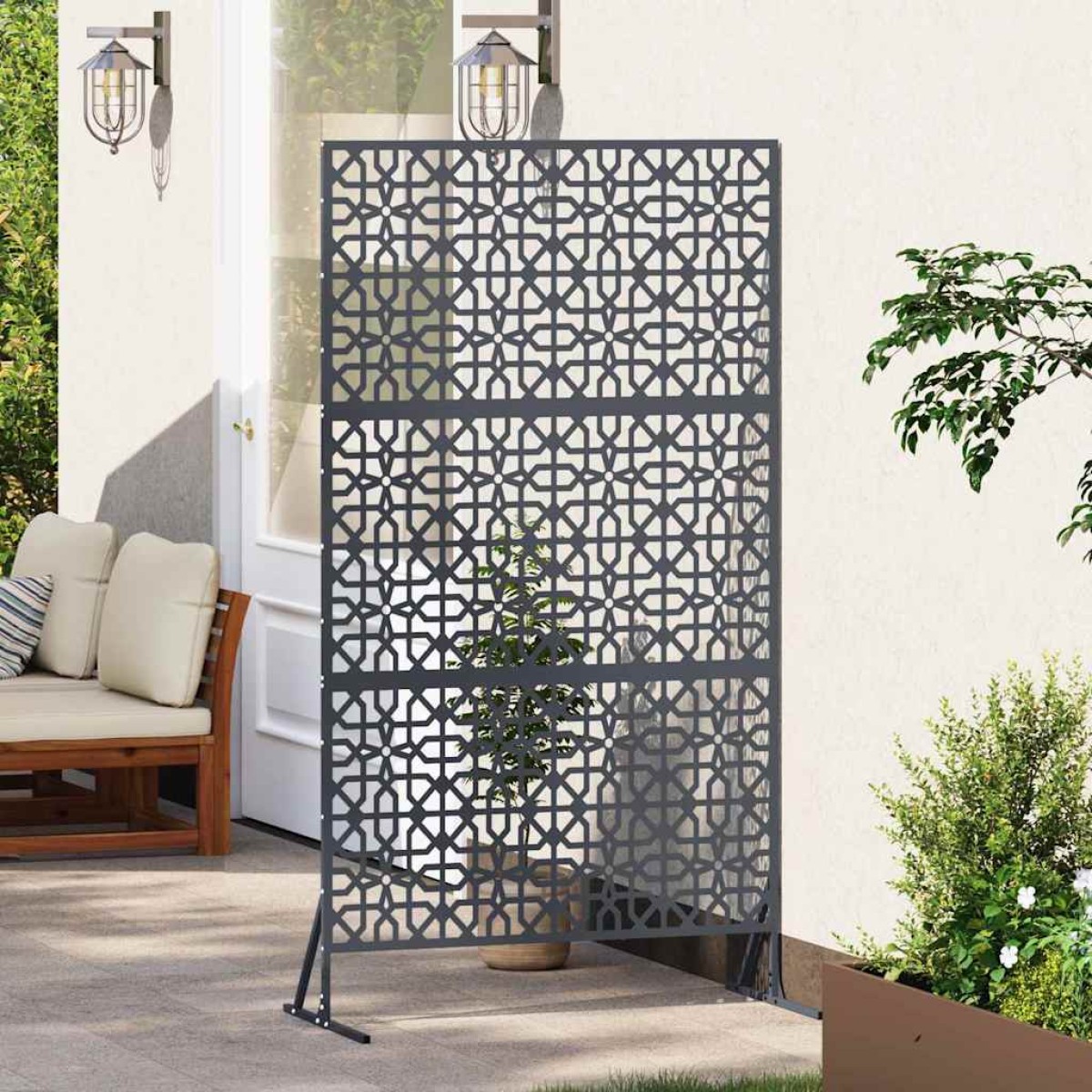 vidaXL Οθόνη Ιδιωτικότητας 100 x 50 x 180 εκ. Ατσάλι Ανθρακί