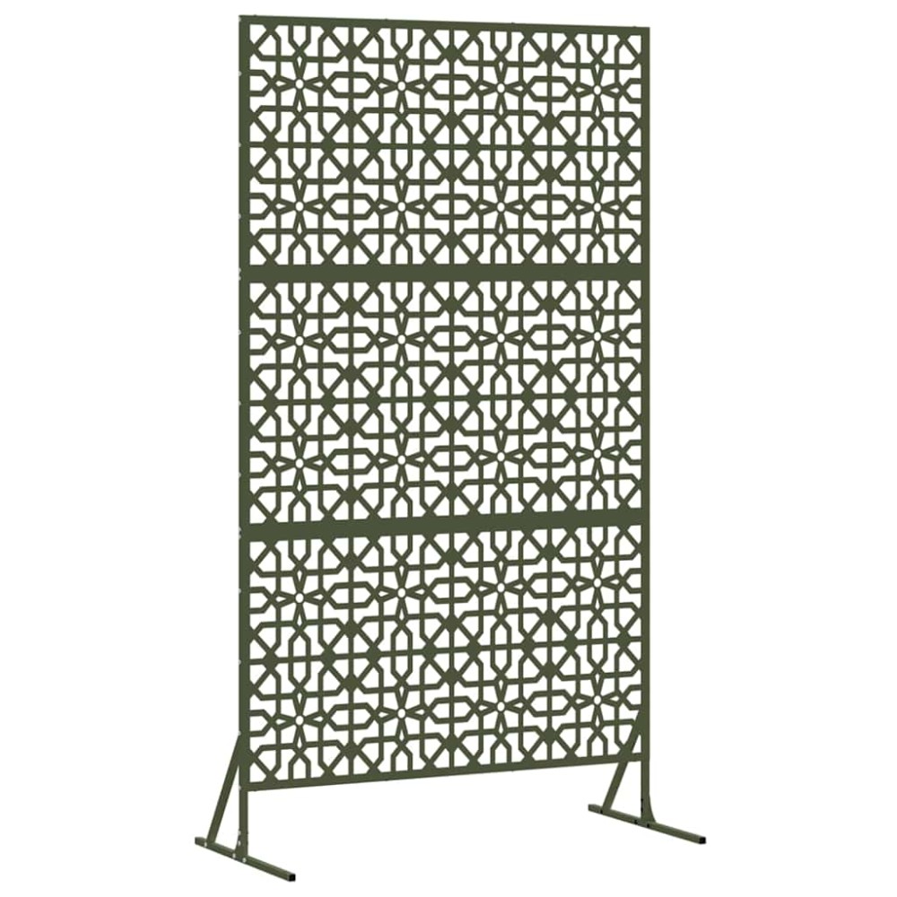 vidaXL Οθόνη Ιδιωτικότητας 100 x 50 x 180 εκ. Ατσάλι Λαδί