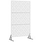 vidaXL Οθόνη Ιδιωτικότητας 100 x 50 x 180 εκ. Ανοξείδωτο Ατσάλι Ασημί