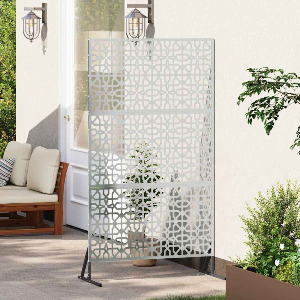 vidaXL Οθόνη Ιδιωτικότητας 100 x 50 x 180 εκ. Γαλβανισμένος Χάλυβας