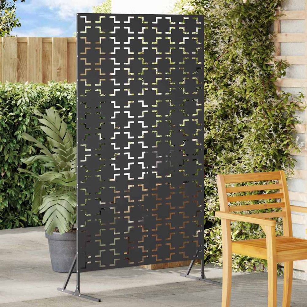vidaXL Οθόνη Ιδιωτικότητας 100 x 50 x 180 εκ. Ατσάλι Μαύρο