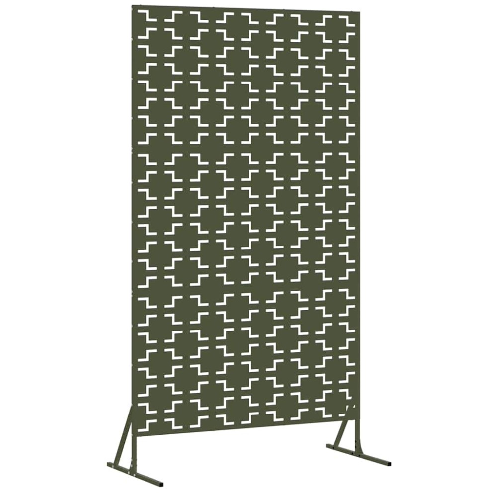 vidaXL Οθόνη Ιδιωτικότητας 100 x 50 x 180 εκ. Ατσάλι Λαδί