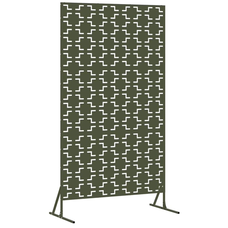 vidaXL Οθόνη Ιδιωτικότητας 100 x 50 x 180 εκ. Ατσάλι Λαδί