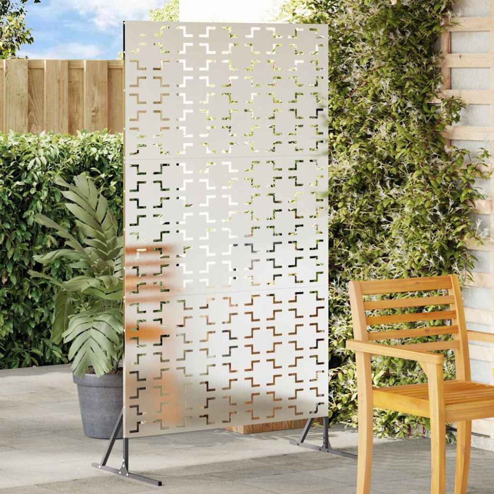 vidaXL Οθόνη Ιδιωτικότητας 100 x 50 x 180 εκ. Ανοξείδωτο Ατσάλι Ασημί