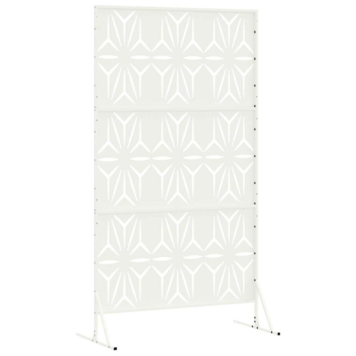 vidaXL Οθόνη Ιδιωτικότητας 100 x 50 x 180 εκ. Ατσάλι Λευκό