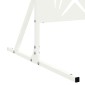 vidaXL Οθόνη Ιδιωτικότητας 100 x 50 x 180 εκ. Ατσάλι Λευκό