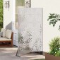 vidaXL Οθόνη Ιδιωτικότητας 100 x 50 x 180 εκ. Ανοξείδωτο Ατσάλι Ασημί