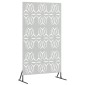 vidaXL Οθόνη Ιδιωτικότητας 100 x 50 x 180 εκ. Γαλβανισμένος Χάλυβας