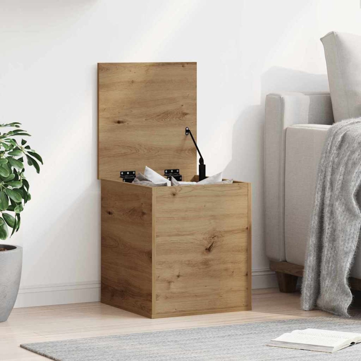 vidaXL Κουτί αποθήκευσης Artisan Oak 40 x 42 x 46 cm