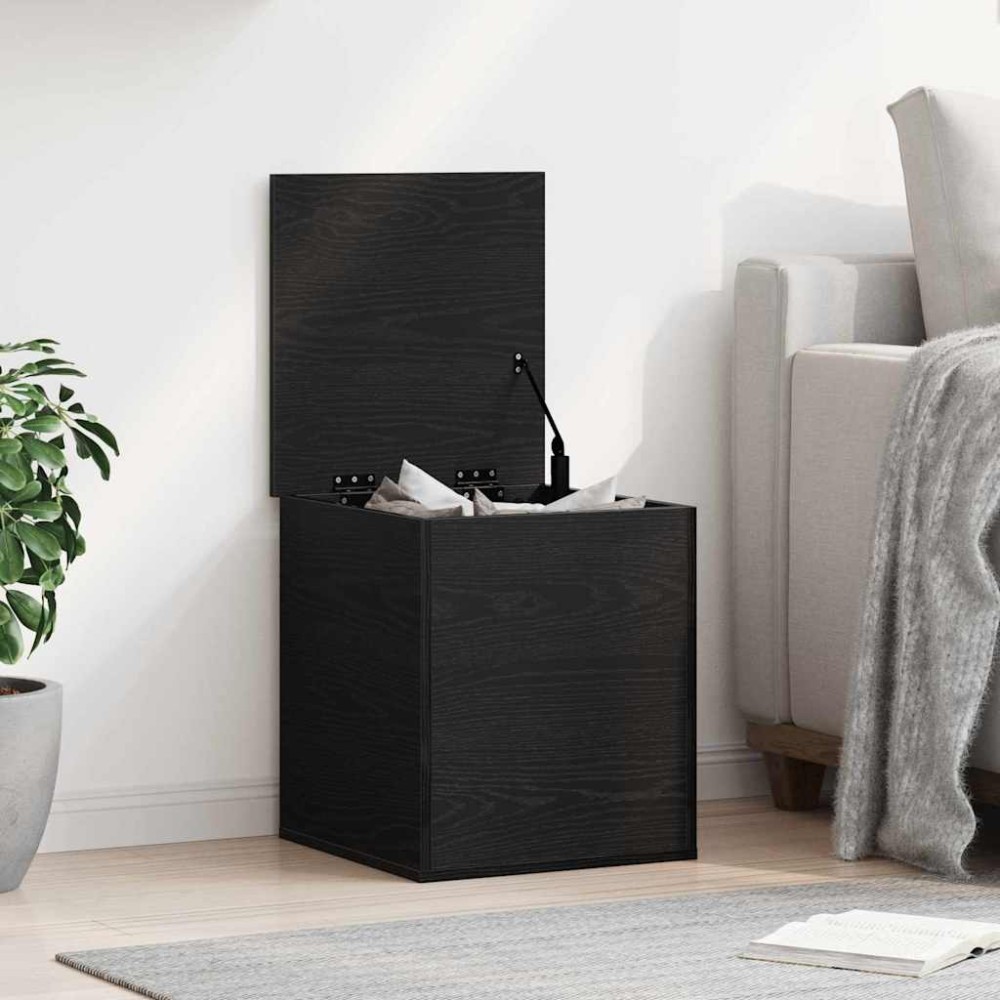 vidaXL Κουτί αποθήκευσης Μαύρη Οξυά 40 x 42 x 46 cm Επεξεργασμένο Ξύλο