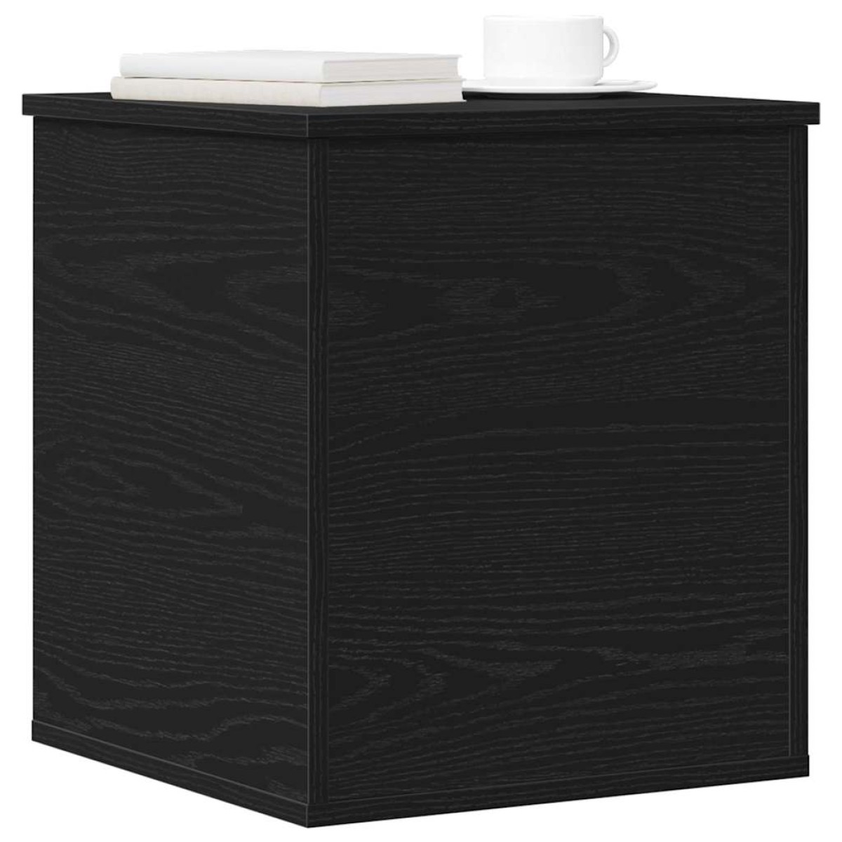 vidaXL Κουτί αποθήκευσης Μαύρη Οξυά 40 x 42 x 46 cm Επεξεργασμένο Ξύλο