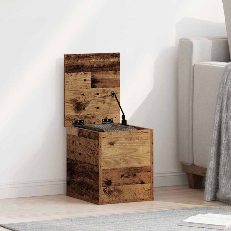 vidaXL Κουτί αποθήκευσης Παλιό Ξύλο 30 x 35 x 35 cm Επεξεργασμένο Ξύλο