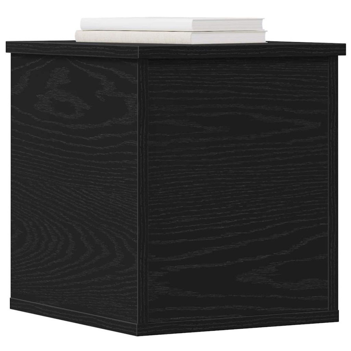 vidaXL Κουτί αποθήκευσης Μαύρη Οξυά 30 x 35 x 35 cm Επεξεργασμένο Ξύλο