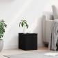 vidaXL Κουτί αποθήκευσης Μαύρη Οξυά 30 x 35 x 35 cm Επεξεργασμένο Ξύλο