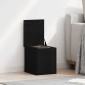 vidaXL Κουτί αποθήκευσης Μαύρη Οξυά 30 x 35 x 35 cm Επεξεργασμένο Ξύλο