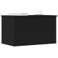 vidaXL Κουτί αποθήκευσης Μαύρη Οξυά 60 x 35 x 35 cm Επεξεργασμένο Ξύλο