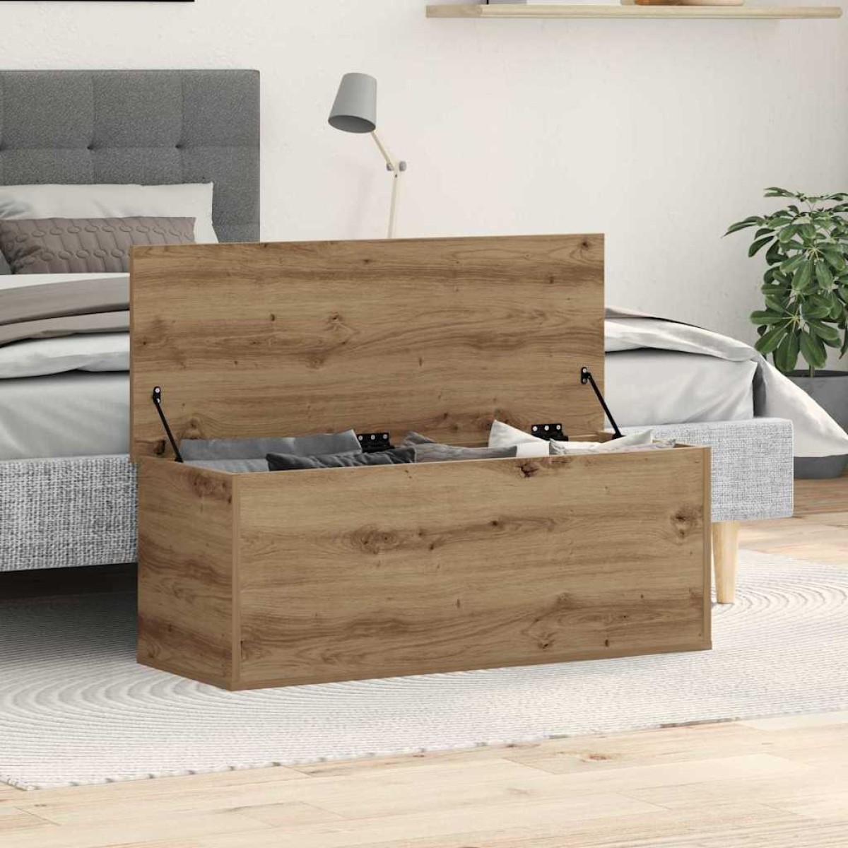 vidaXL Κουτί αποθήκευσης Artisan Oak 90 x 35 x 35 cm