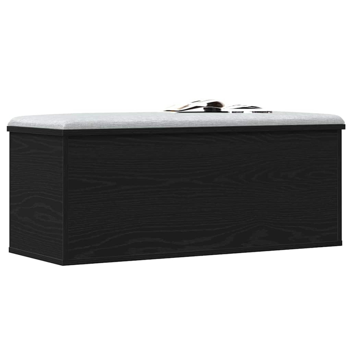 vidaXL Κουτί αποθήκευσης Μαύρη Οξυά 90 x 35 x 35 cm Επεξεργασμένο Ξύλο