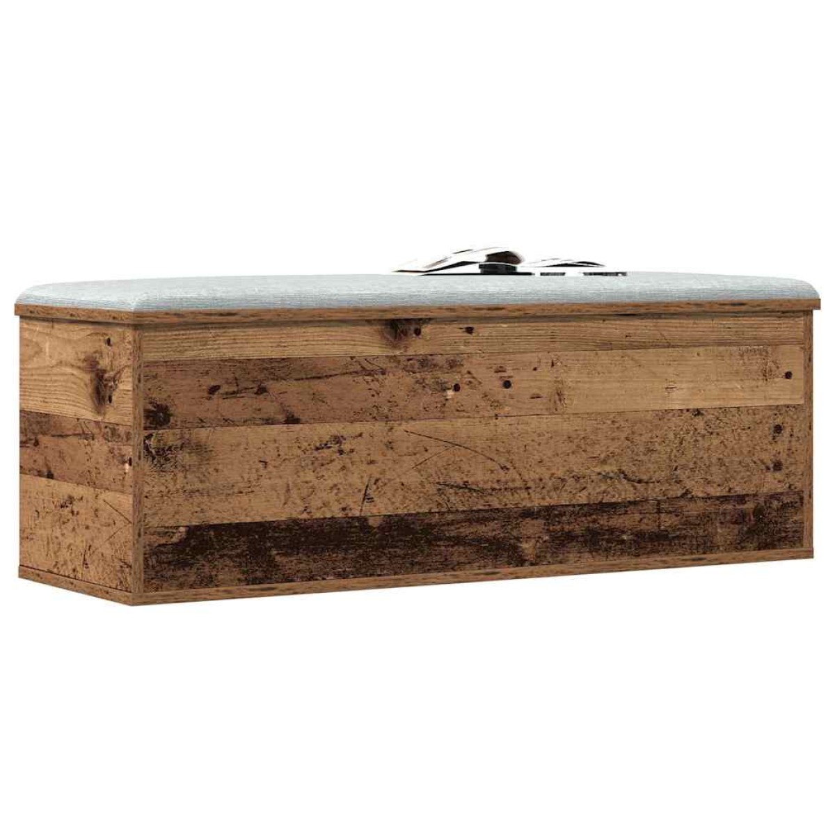 vidaXL Κουτί αποθήκευσης Παλιό Ξύλο 102 x 35 x 35 cm
