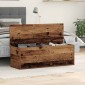 vidaXL Κουτί αποθήκευσης Παλιό Ξύλο 102 x 35 x 35 cm
