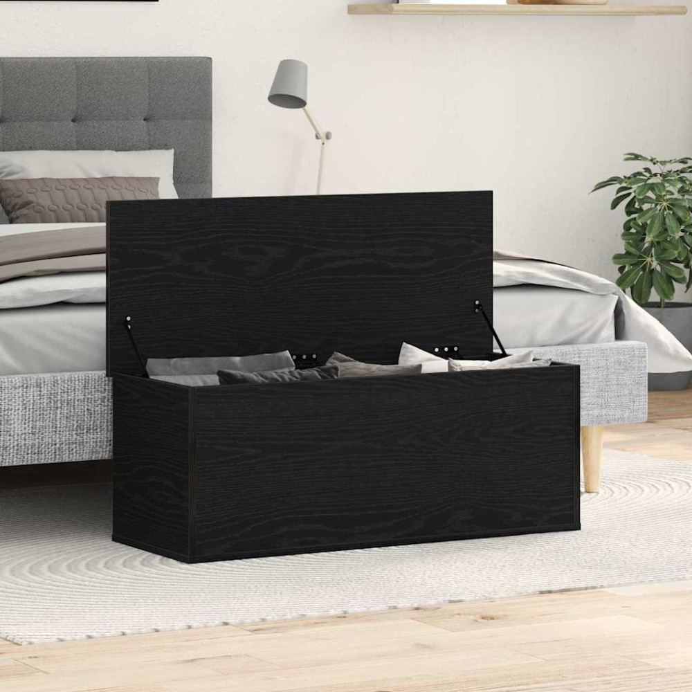vidaXL Κουτί αποθήκευσης Μαύρη Οξυά 102 x 35 x 35 cm