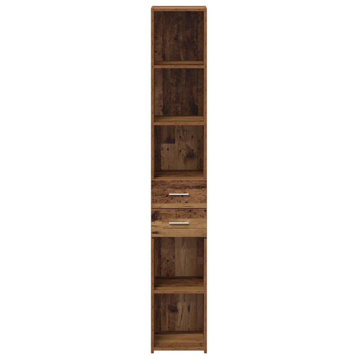 vidaXL Βιβλιοθήκη με συρτάρι Παλιό ξύλο 30 x 42.4 x 185.2 εκ.