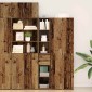 vidaXL Βιβλιοθήκη με συρτάρι Παλιό ξύλο 30 x 42.4 x 185.2 εκ.