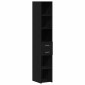 vidaXL Βιβλιοθήκη με συρτάρι Μαύρη Οξυά 30 x 42.4 x 185.2 εκ.