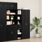 vidaXL Βιβλιοθήκη με συρτάρι Μαύρη Οξυά 30 x 42.4 x 185.2 εκ.