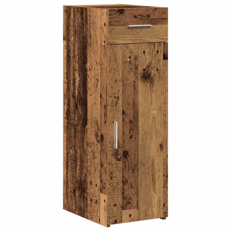 vidaXL Πλαϊνό γραφείο με συρτάρι Παλιό ξύλο 30 x 42,5 x 93 εκ.