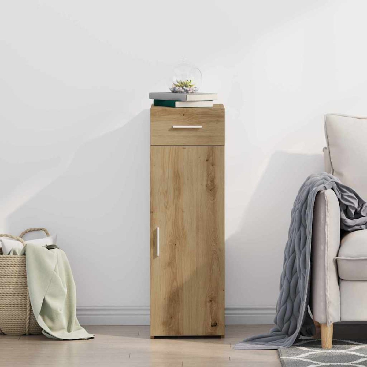vidaXL Πλαϊνό γραφείο Artisan Oak 30 x 42,5 x 93 εκ.