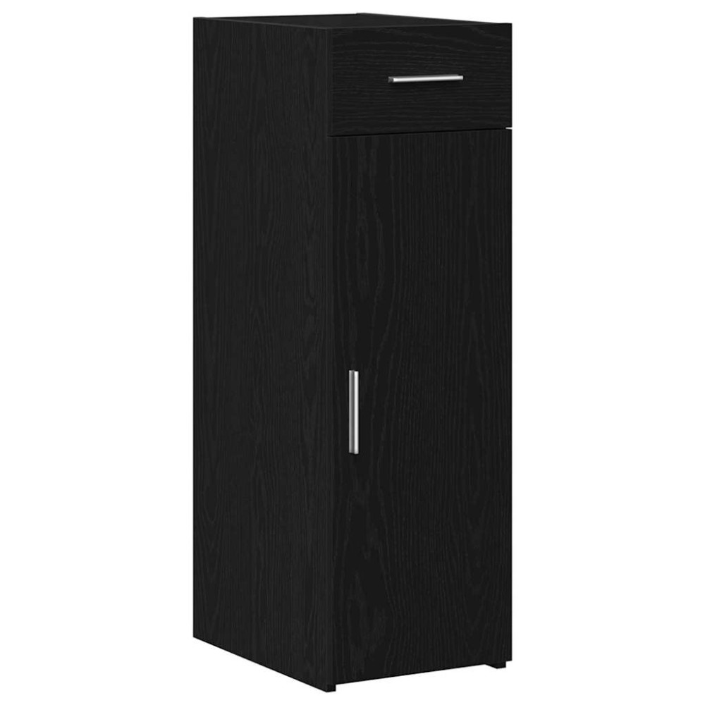 vidaXL Πλαϊνό γραφείο με συρτάρι Μαύρη Οξυά 30 x 42,5 x 93 εκ.