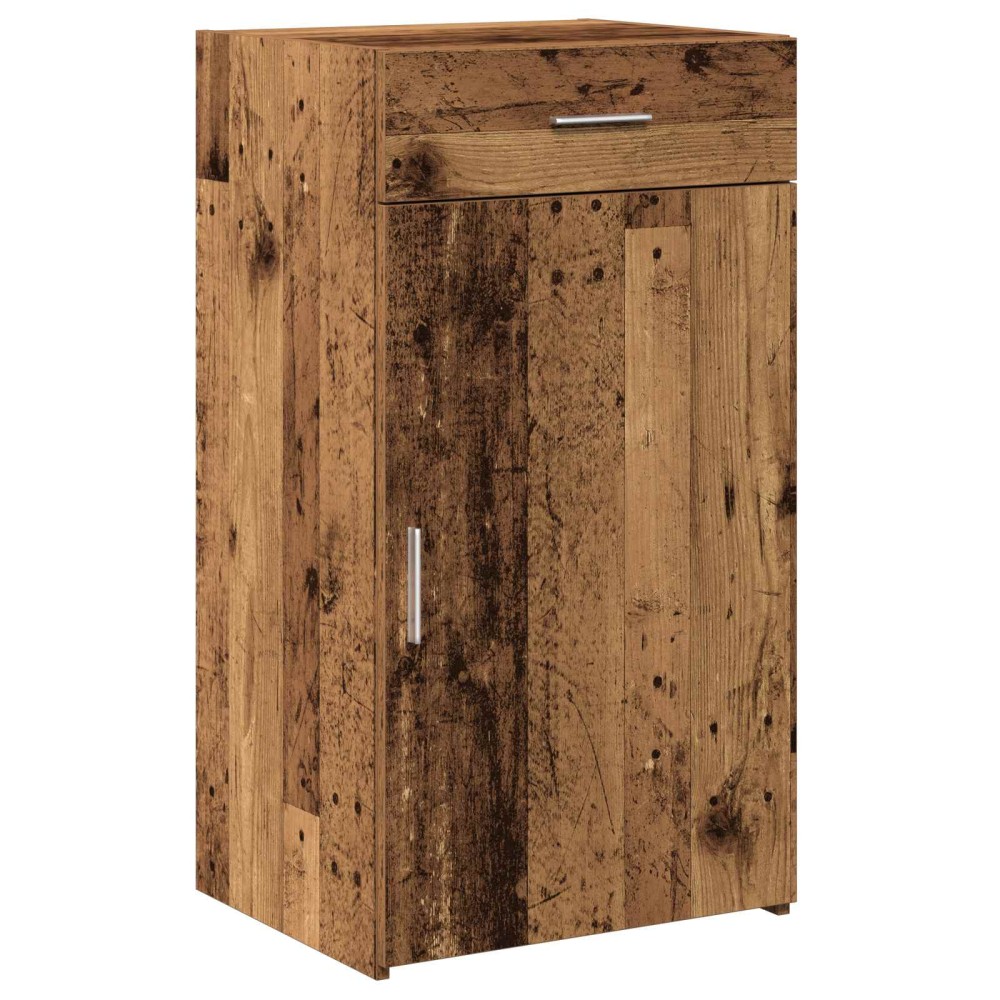 vidaXL Πλαϊνό γραφείο με συρτάρι Παλιό ξύλο 50 x 42,5 x 93 εκ.