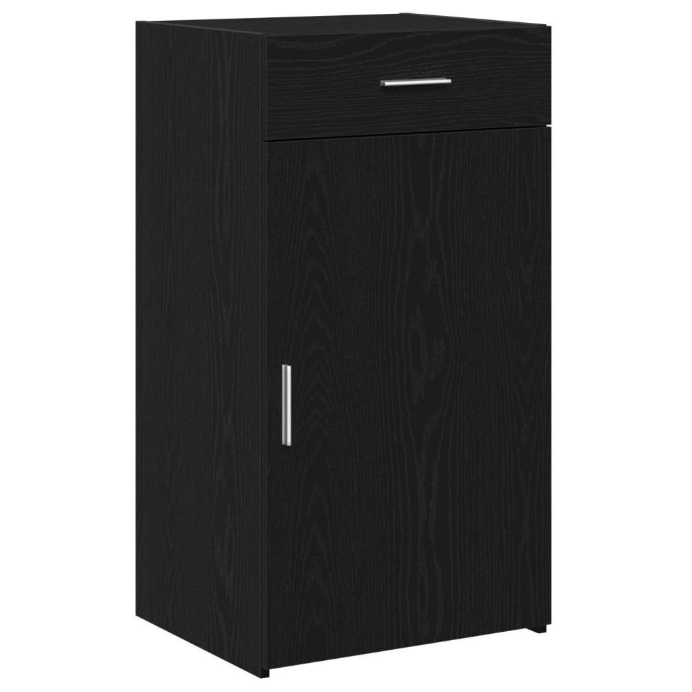 vidaXL Πλαϊνό γραφείο με συρτάρι Μαύρη Οξυά 50 x 42,5 x 93 εκ.
