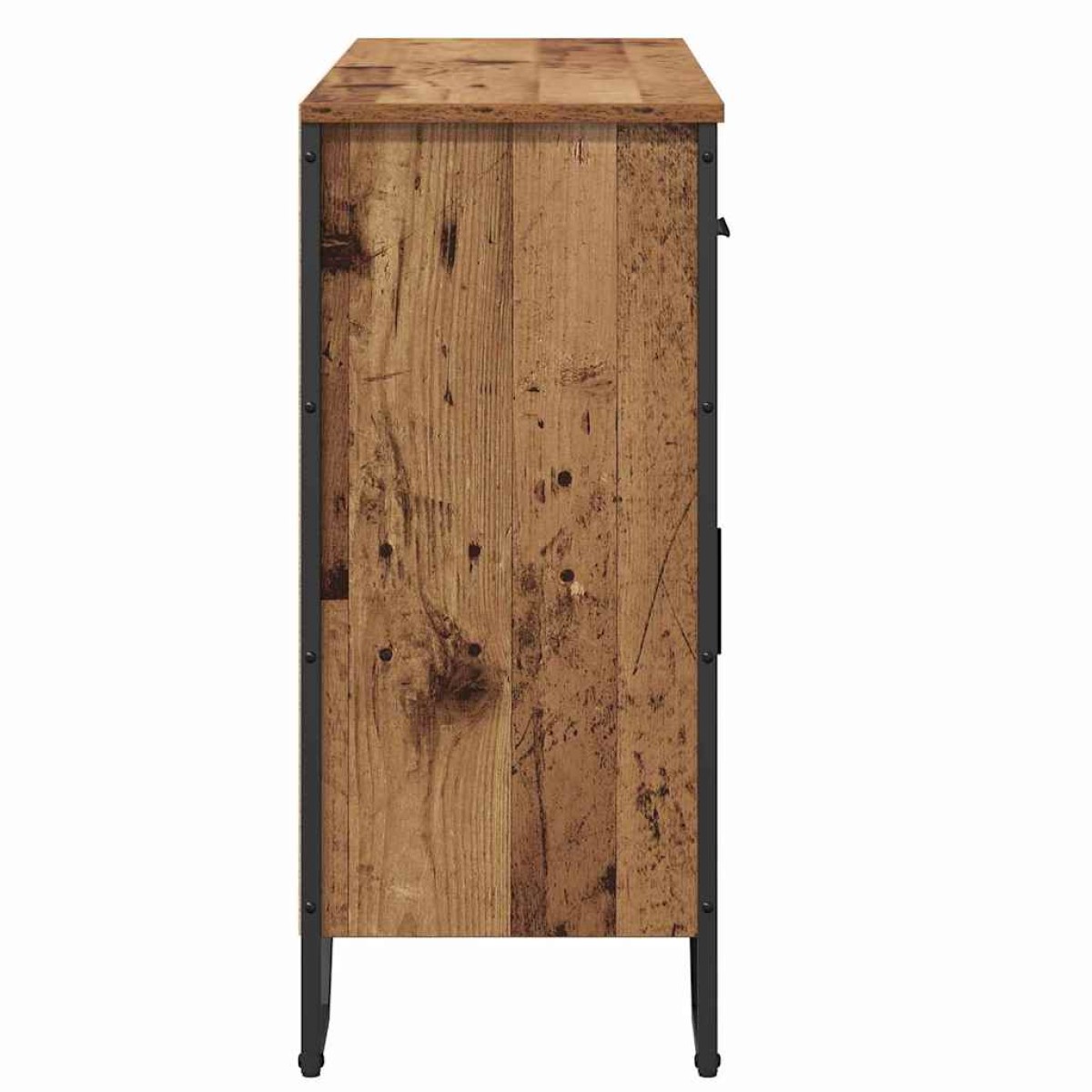 vidaXL Πλαϊνό γραφείο με συρτάρι Παλιό ξύλο 97 x 32,5 x 74,5 εκ.