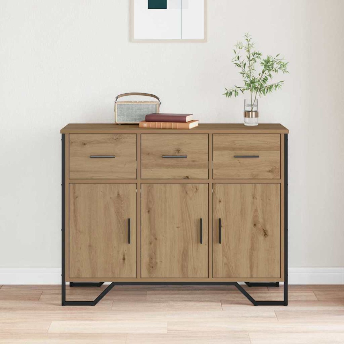 vidaXL Πλαϊνό γραφείο Artisan Oak 97 x 32,5 x 74,5 εκ.
