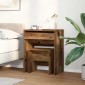 vidaXL Τραπέζι ντυσίματος 2 τμχ. Παλιό Ξύλο 60 x 40 x 75 cm